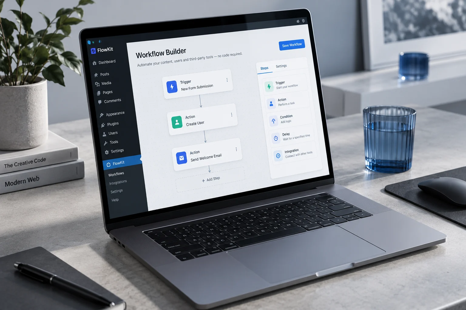 Custom Plugin Website concept visualization