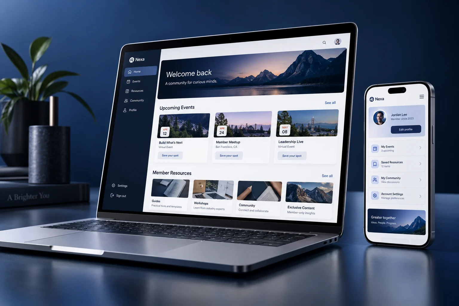 Membership Portal concept visualization