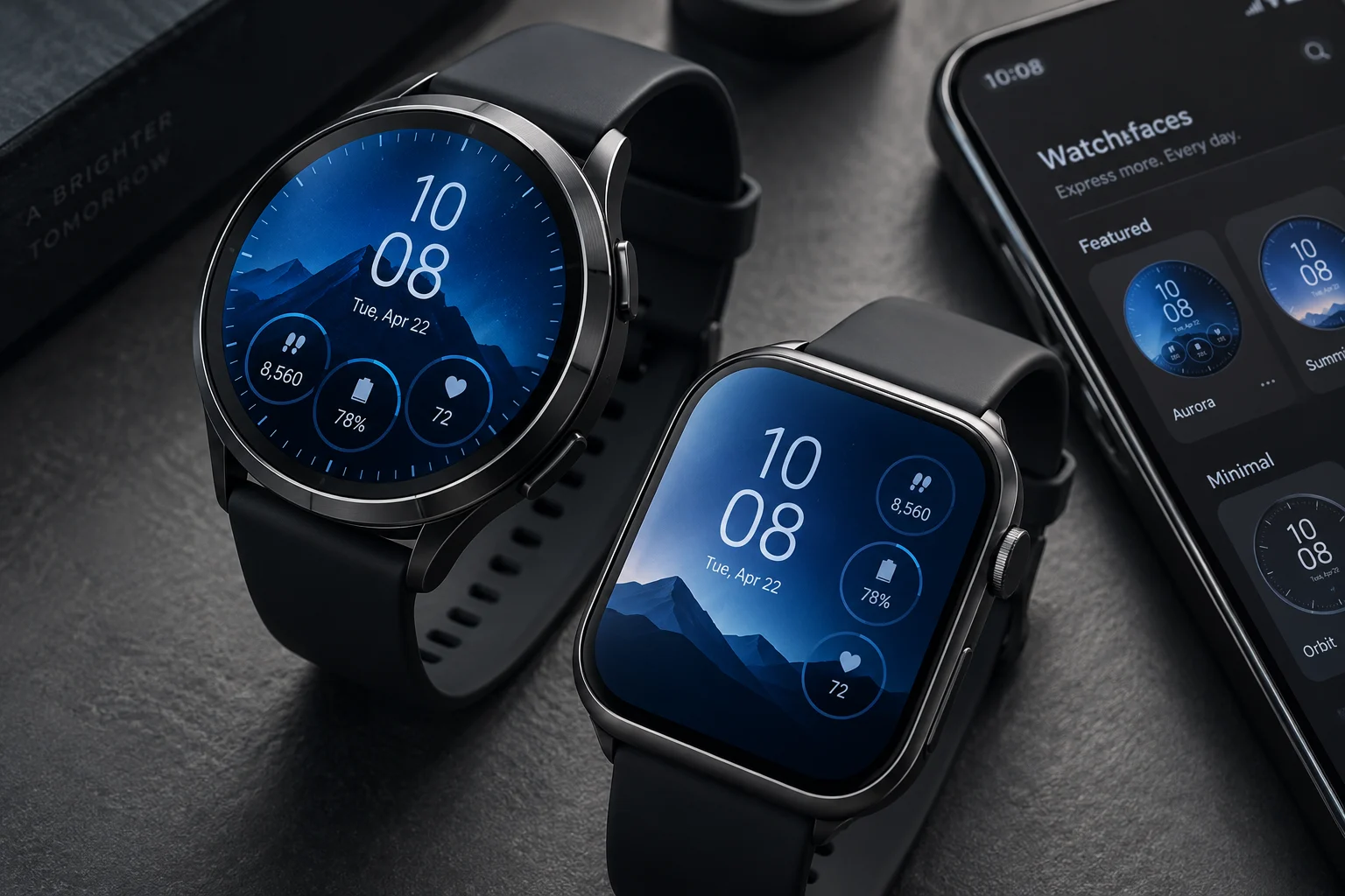 Android Watchfaces concept visualization