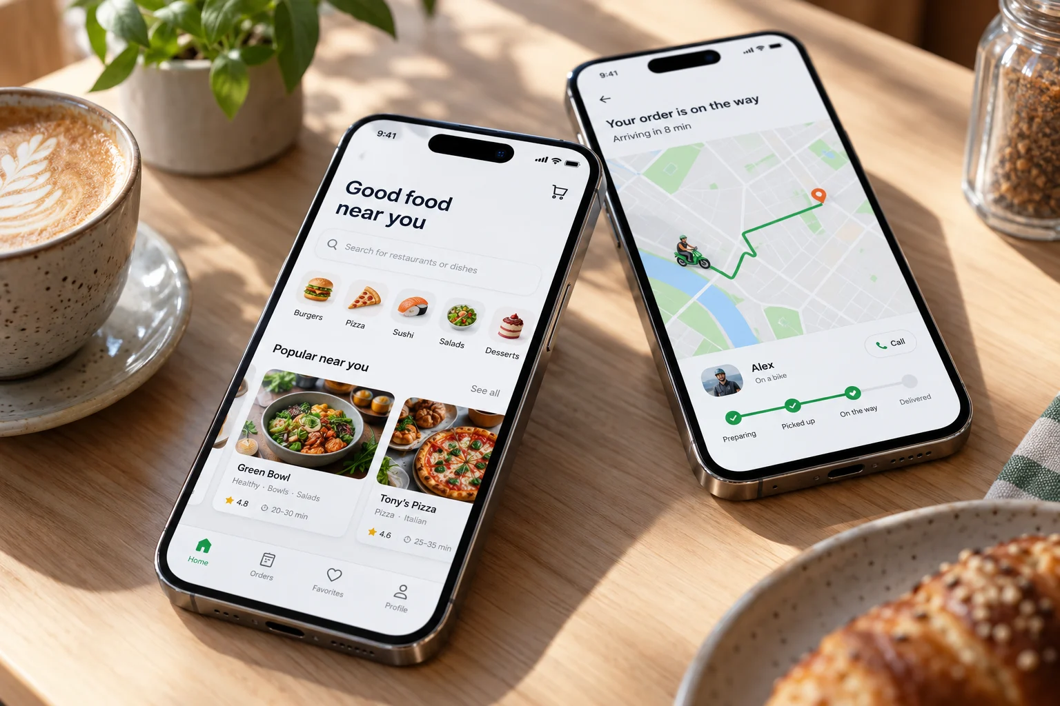 Multistore E-Food concept visualization