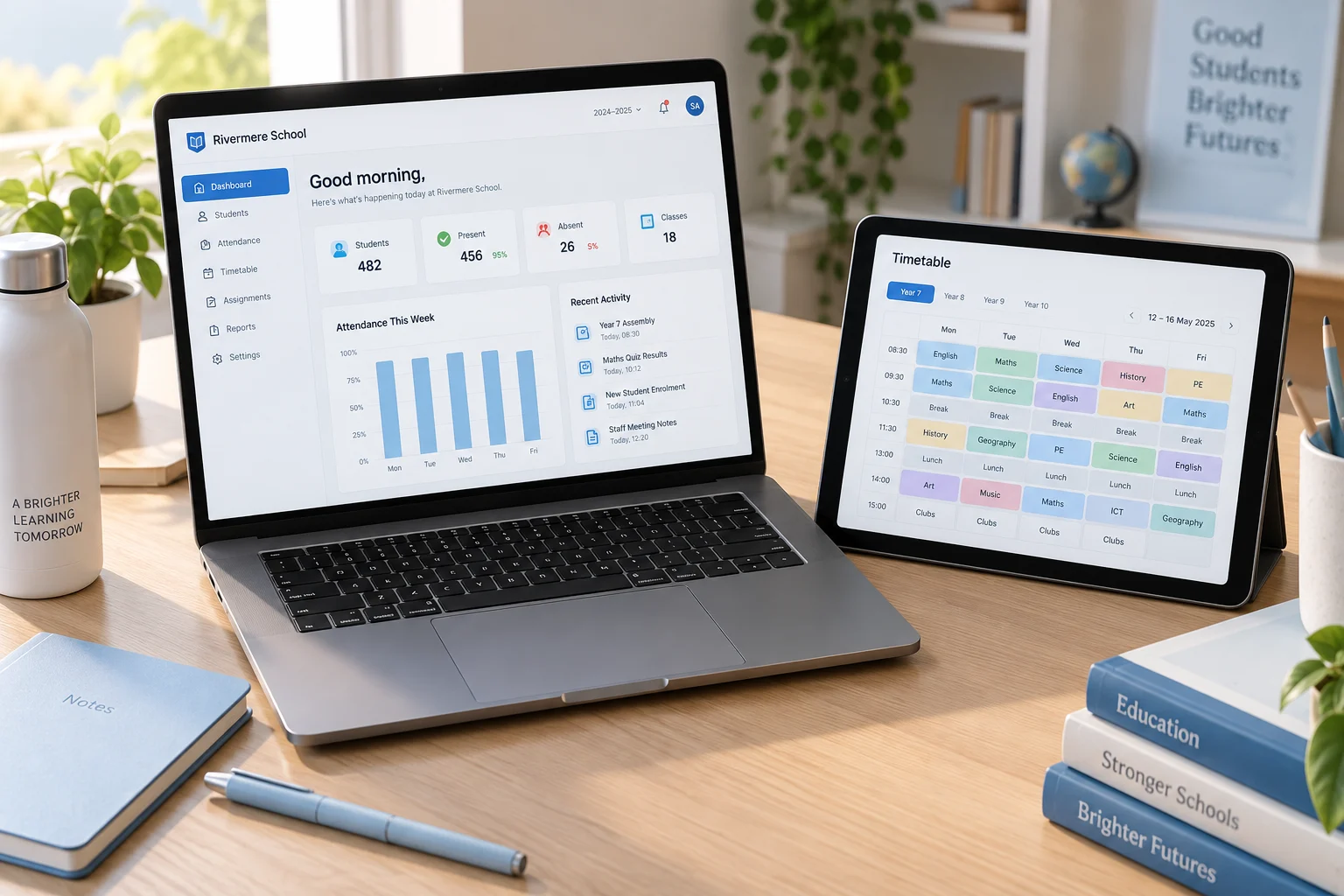 School Management System concept visualization