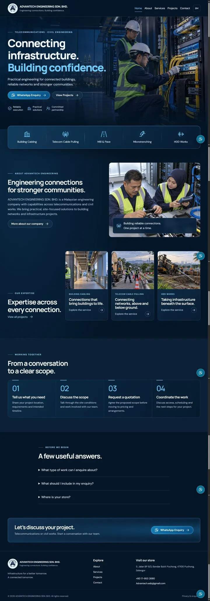 Advantech Engineering website preview