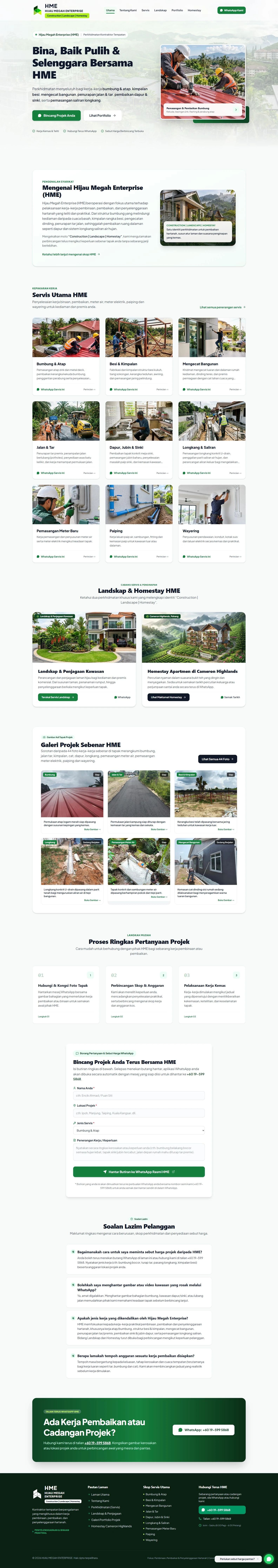 Hijau Megah Enterprise website preview