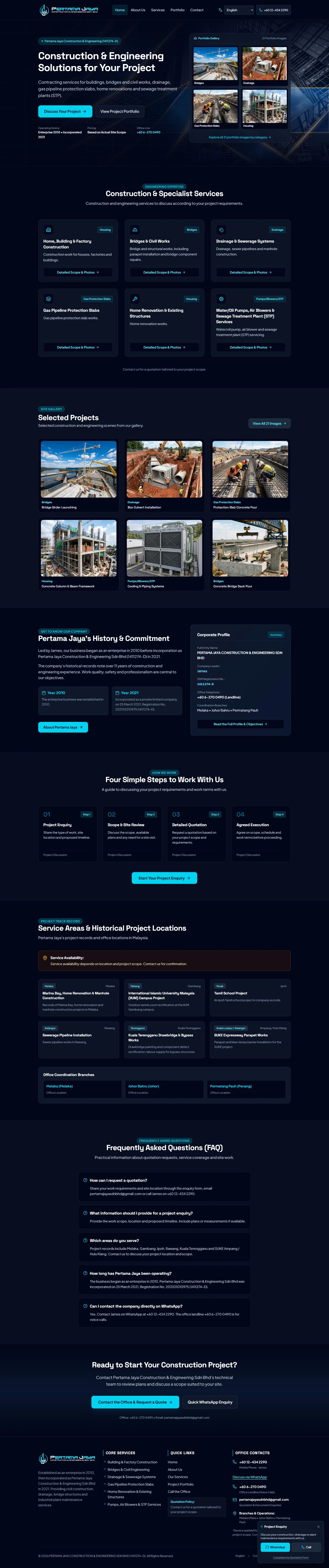 Pertama Jaya website preview